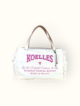 Bolsa Wallow Verde com Alça de Couro Off White com Zíper