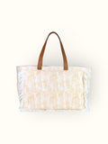 Bolsa Wallow Laranja com Alça de Couro Caramelo com Zíper