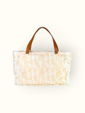 Bolsa Wallow Laranja com Alça de Couro Caramelo com Zíper