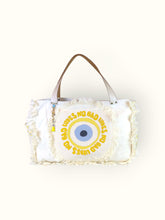 Bolsa Wallow Good Vibes Amarela com Alça de Couro Off White