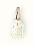 Bolsa Wallow Good Vibes Amarela com Alça de Couro Off White