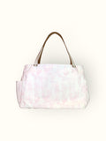 Bolsa Wallow Lilac com Alça de Couro Off White