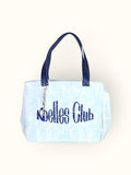 Bolsa Nuna Aqua com Alças de Couro Marinho