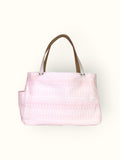 Bolsa Wallow Rosa com Alça de Couro Off White