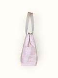 Bolsa Wallow Rosa com Alça de Couro Off White