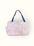 Bolsa Wallow Arabesque Terracota com Alça de Couro Marinho