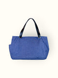 Bolsa Wallow Jeans com Alça de Couro Preta
