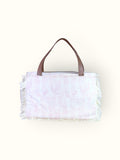 Bolsa Wallow Lilac com Alça de Couro Nude com Zíper