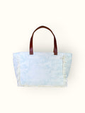 Bolsa Nuna Aqua com Alças de Couro Marrom com Zíper