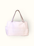 Bolsa Wallow Bege com Alça de Couro Off White