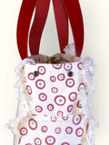 Bolsa Wallow Good Vibes Vinho com Alça de Couro Vermelho com Zíper