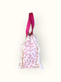 Bolsa Wallow Good Vibes Rosa com Alça de Couro Rosa com Zíper