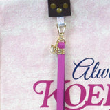 Bolsa Nuna Lilac com Alça de Couro Marrom Escuro