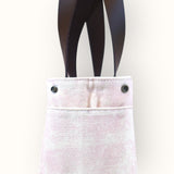 Bolsa Nuna Lilac com Alça de Couro Marrom Escuro