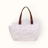 Bolsa Nuna Lilac com Alças de Couro Marrom