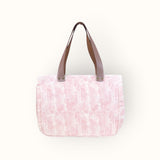 Bolsa Nuna Rosa com Alças de Couro Nude