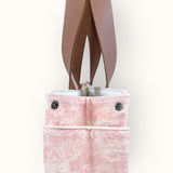 Bolsa Nuna Rosa com Alças de Couro Nude