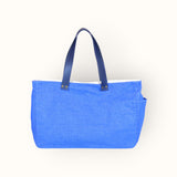 Bolsa Wallow Azul Port com Alça de Couro Marinho