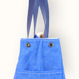 Bolsa Wallow Azul Port com Alça de Couro Marinho