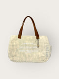 Bolsa Wallow Aqua com Alça de Couro Marrom Café