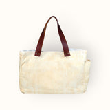Bolsa Wallow Laranja com Alça de Couro Marrom