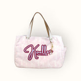 Bolsa Wallow Lilac com Alça de Couro Off White