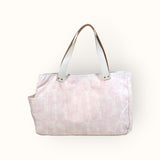 Bolsa Wallow Lilac com Alça de Couro Off White