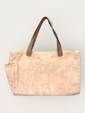 Bolsa Wallow Rosa com Alça de Couro Duo Off White e Nude