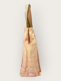 Bolsa Wallow Rosa com Alça de Couro Duo Off White e Nude