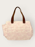 Bolsa Nuna Lilac com Alças de Couro Marrom