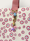 Bolsa Nuna Good Vibes Rosa com Alças de Couro Rosa Claro com Zíper
