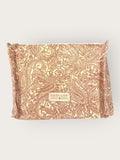 Bolsa Katrin Arabesque Terracota com Alças de Corrente e Couro Marrom Escuro