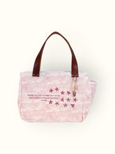 Bolsa Nuna Rosa com Alças de Couro Marrom
