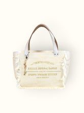 Bolsa Nuna Bege com Alças de Couro Off White com Zíper