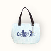 Bolsa Nuna Aqua com Alças de Couro Marrom Escuro