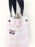 Bolsa Nuna Lilac com Alças de Couro Preta