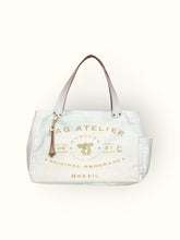 Bolsa Wallow Verde com Alça de Couro Off White