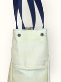 Bolsa Wallow Amarela com Alça de Couro Marinho