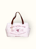 Bolsa Wallow Lilac com Alça de Couro Marrom