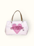 Bolsa Wallow Lilac com Alça de Couro Off White