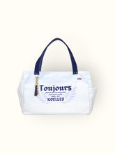 Bolsa Wallow Azul com Alça de Couro Marinho