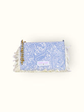 Necessaire Flat Arabesque Azul