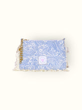 Necessaire Flat Arabesque Azul