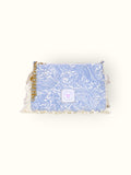 Necessaire Flat Arabesque Azul