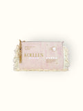 Necessaire Flat Lilac Estampada (Dourado e Branco)