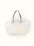 Bolsa Nuna Bege com Alças de Couro Off White