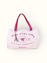 Bolsa Wallow Lilac com Alça de Couro Rosa