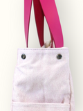Bolsa Wallow Lilac com Alça de Couro Rosa