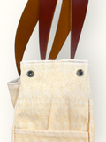 Bolsa Wallow Laranja com Alça de Couro Marrom