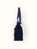 Bolsa Wallow Marinho com Alça de Couro Marinho